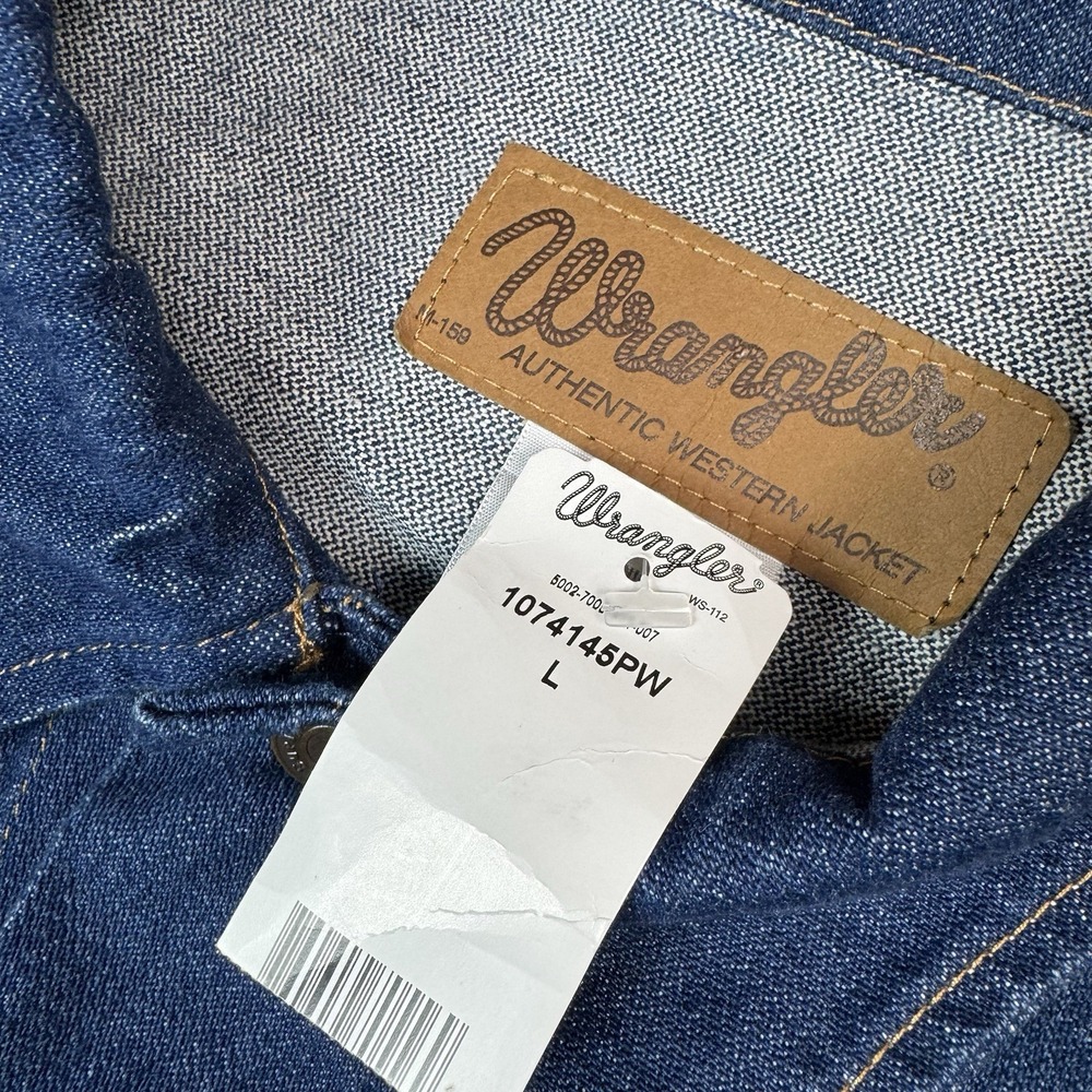 Vintage Wrangler Denim Jacket Mens Large Blue FFA Back Future Farmers Of America - Picture 2 of 11